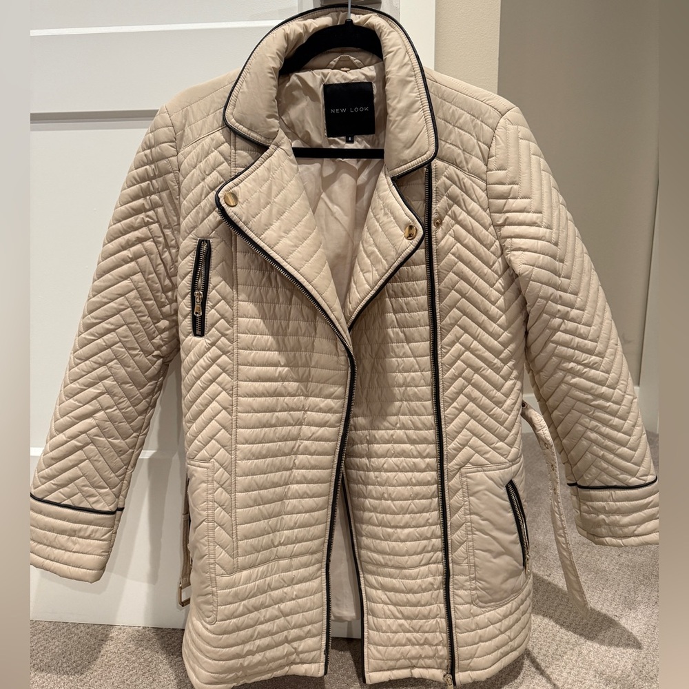 New Look Beige Quilted Jacket